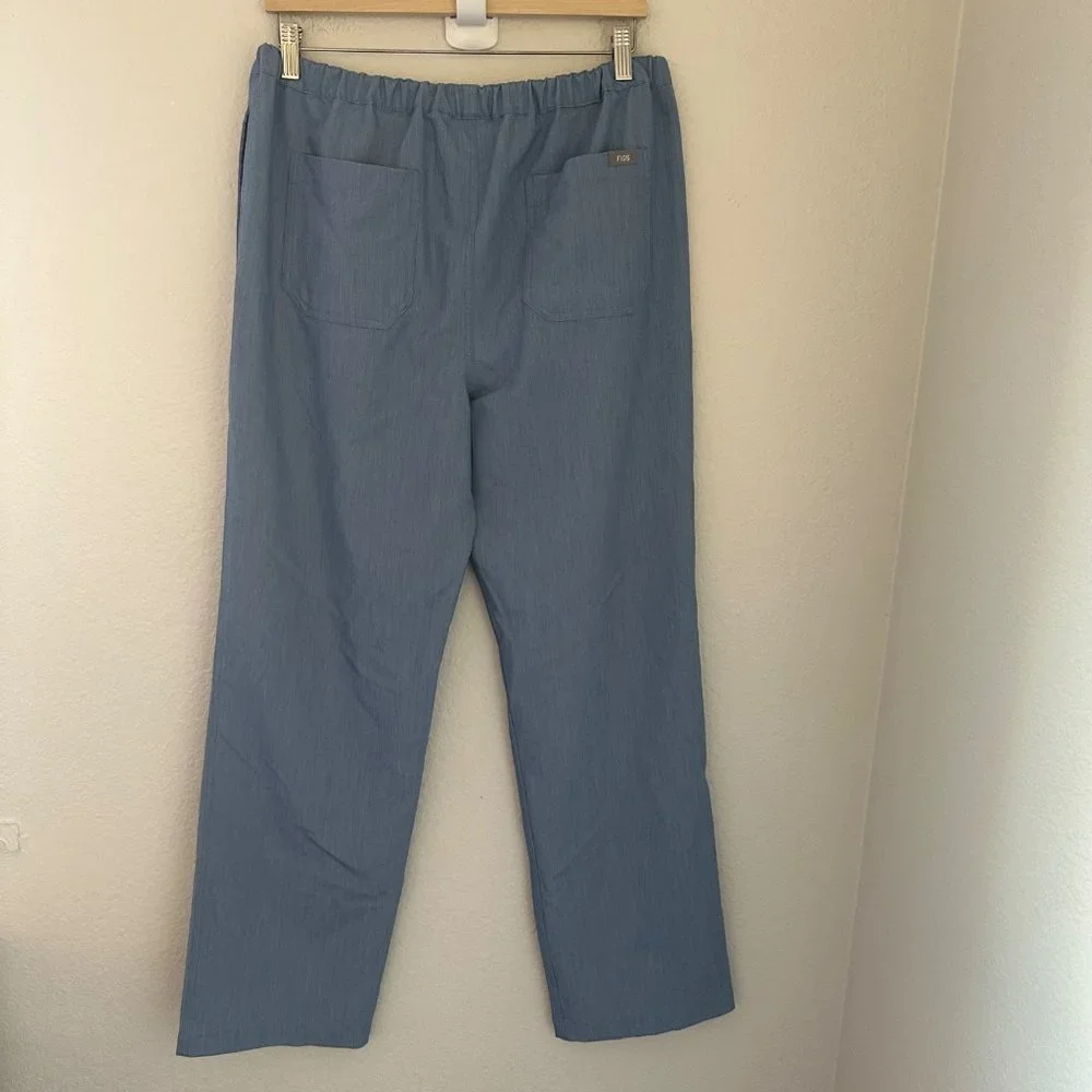 FIGS Technical Collection Bottom Scrubs In Blue Color Straight Leg Sz L
